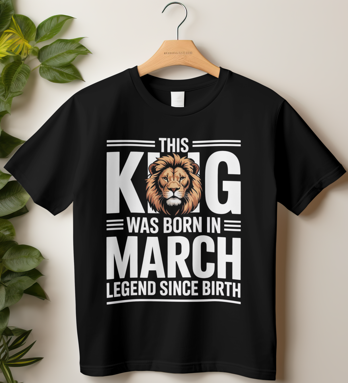 March Birthday Male Classic Crew T-Shirt (This King was born in March D-II)