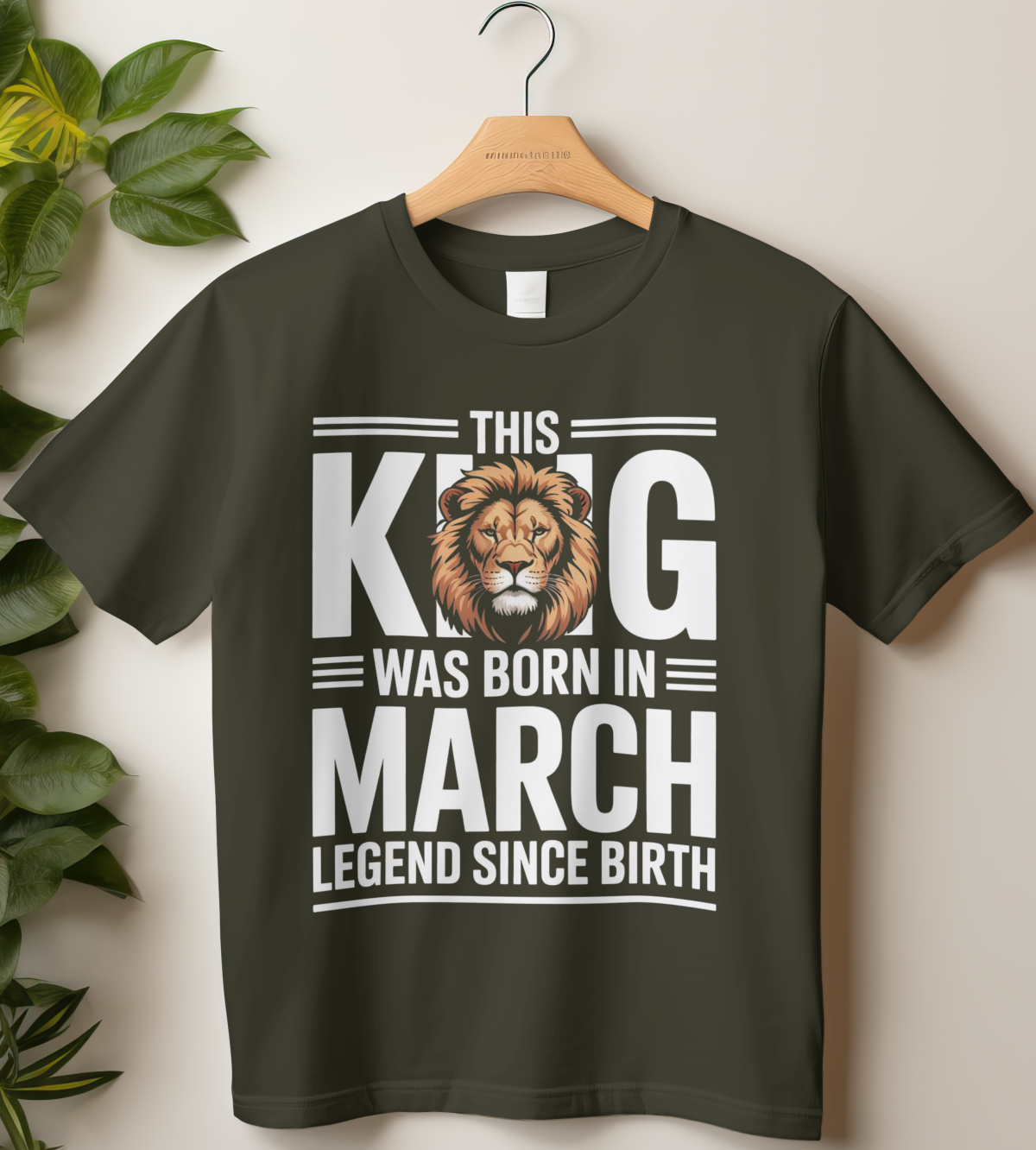 March Birthday Male Classic Crew T-Shirt (This King was born in March D-II)