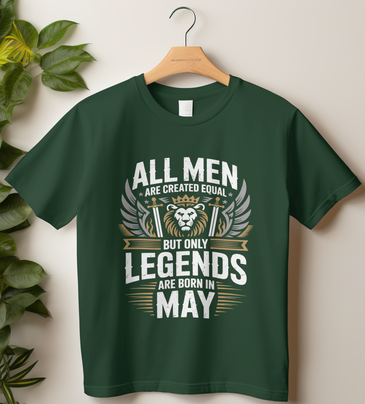 May Birthday Unisex Classic Crew T-Shirt (All Men are created Equal May)