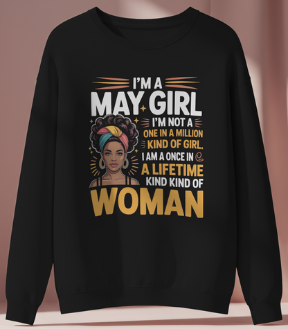 May Birthday Girl's Sweatshirt (I'm a May Girl)