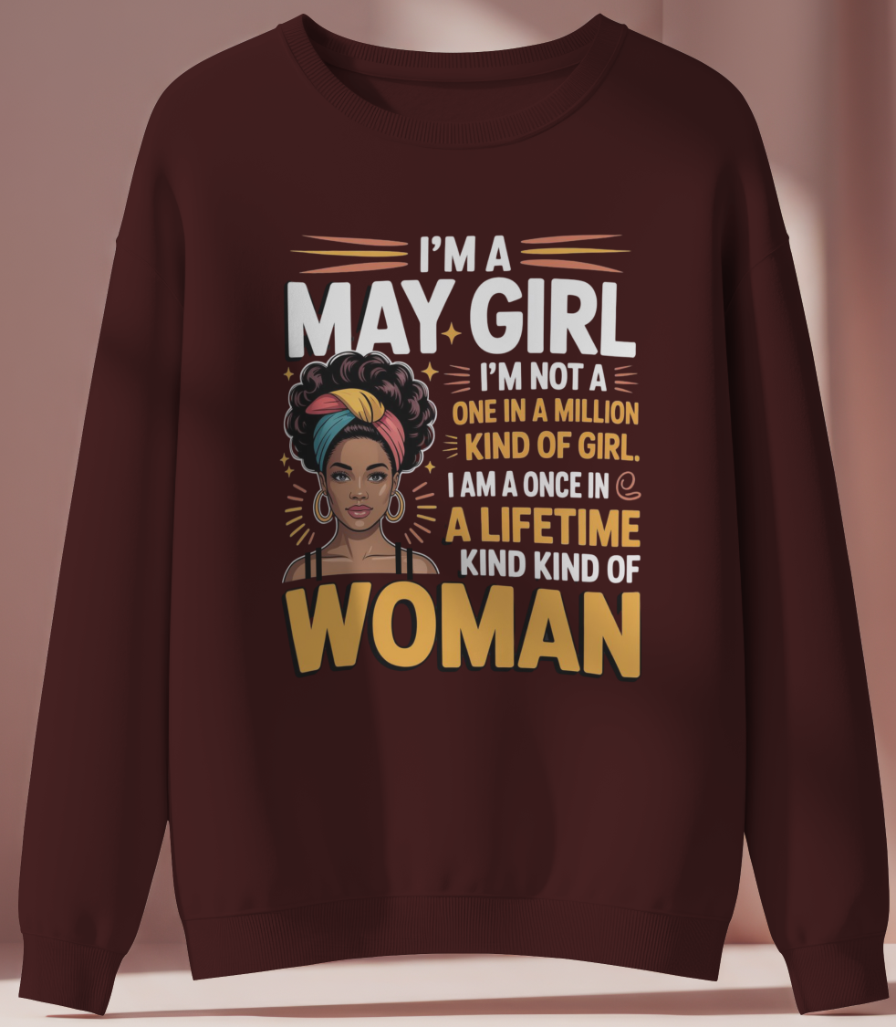 May Birthday Girl's Sweatshirt (I'm a May Girl)