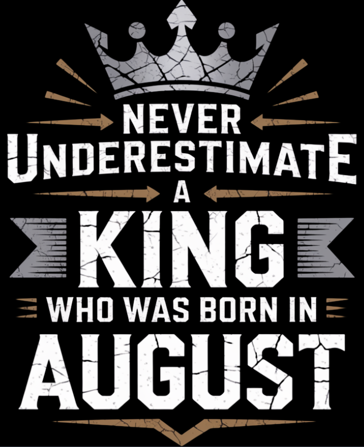 Unisex August Birthday Sweatshirt Full Sleeve(Never Underestimate a King who was born in August)