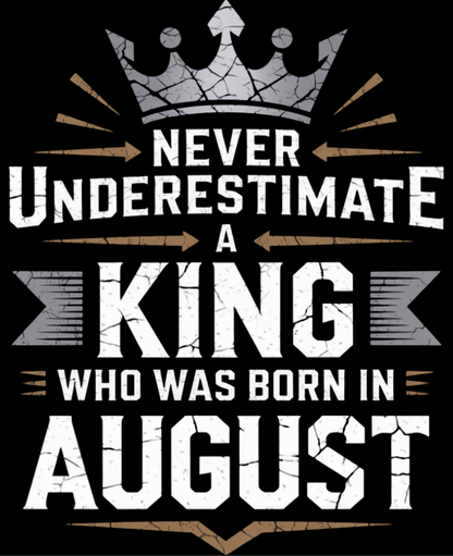 Unisex August Birthday Sweatshirt Full Sleeve(Never Underestimate a King who was born in August)