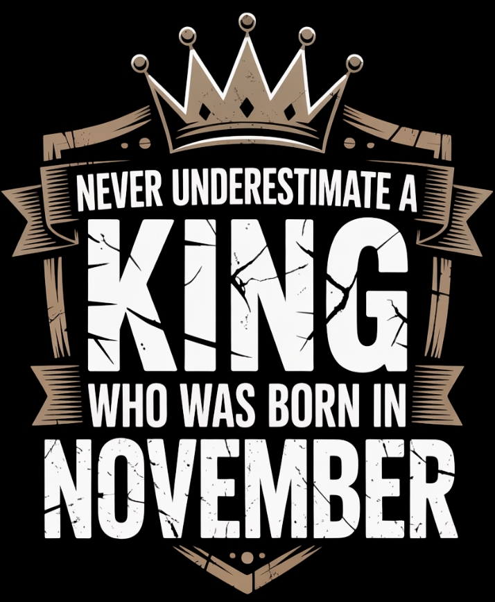 November Birthday Unisex Sweatshirt Full Sleeve (Never Underestimate a King November Born)