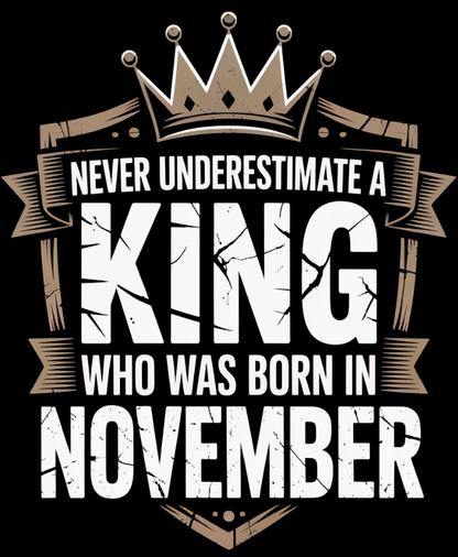 November Birthday Unisex Sweatshirt Full Sleeve (Never Underestimate a King November Born)