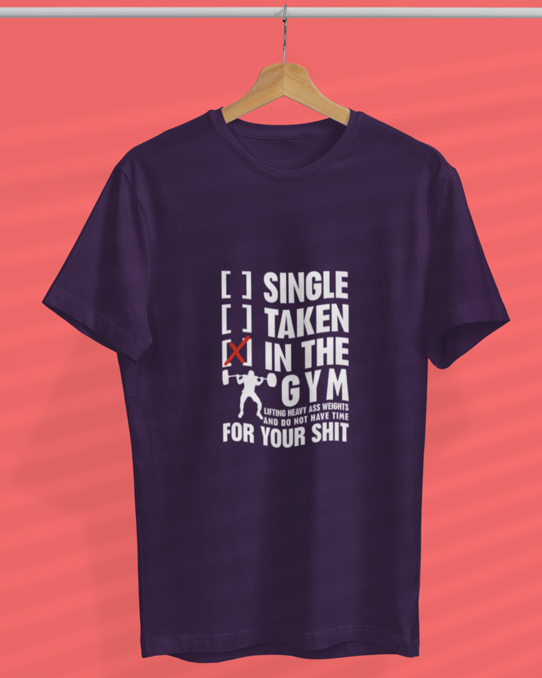 Round Neck Half Sleeve Gym T-Shirt (Single, taken, at the gym)