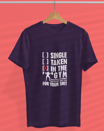Round Neck Half Sleeve Gym T-Shirt (Single, taken, at the gym)