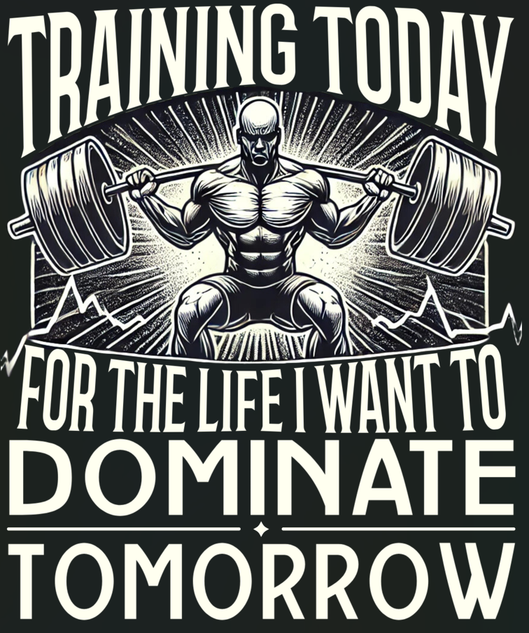 Round Neck Half Sleeve Gym T-Shirt (Training Today for the Life I)