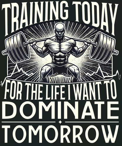 Round Neck Half Sleeve Gym T-Shirt (Training Today for the Life I)