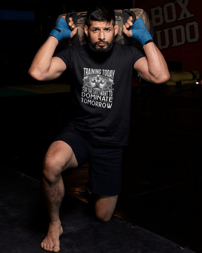 Round Neck Half Sleeve Gym T-Shirt (Training Today for the Life I)