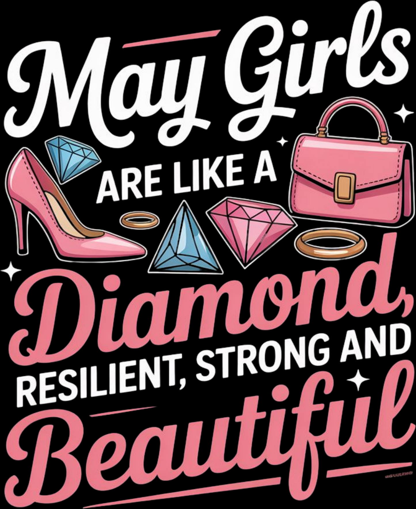 May Birthday Girl's Sweatshirt (May Girls are like a Diamond)