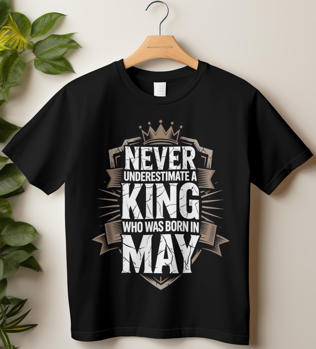 May Birthday Male Classic Crew T-Shirt (Never Underestimate a King who was born in May)