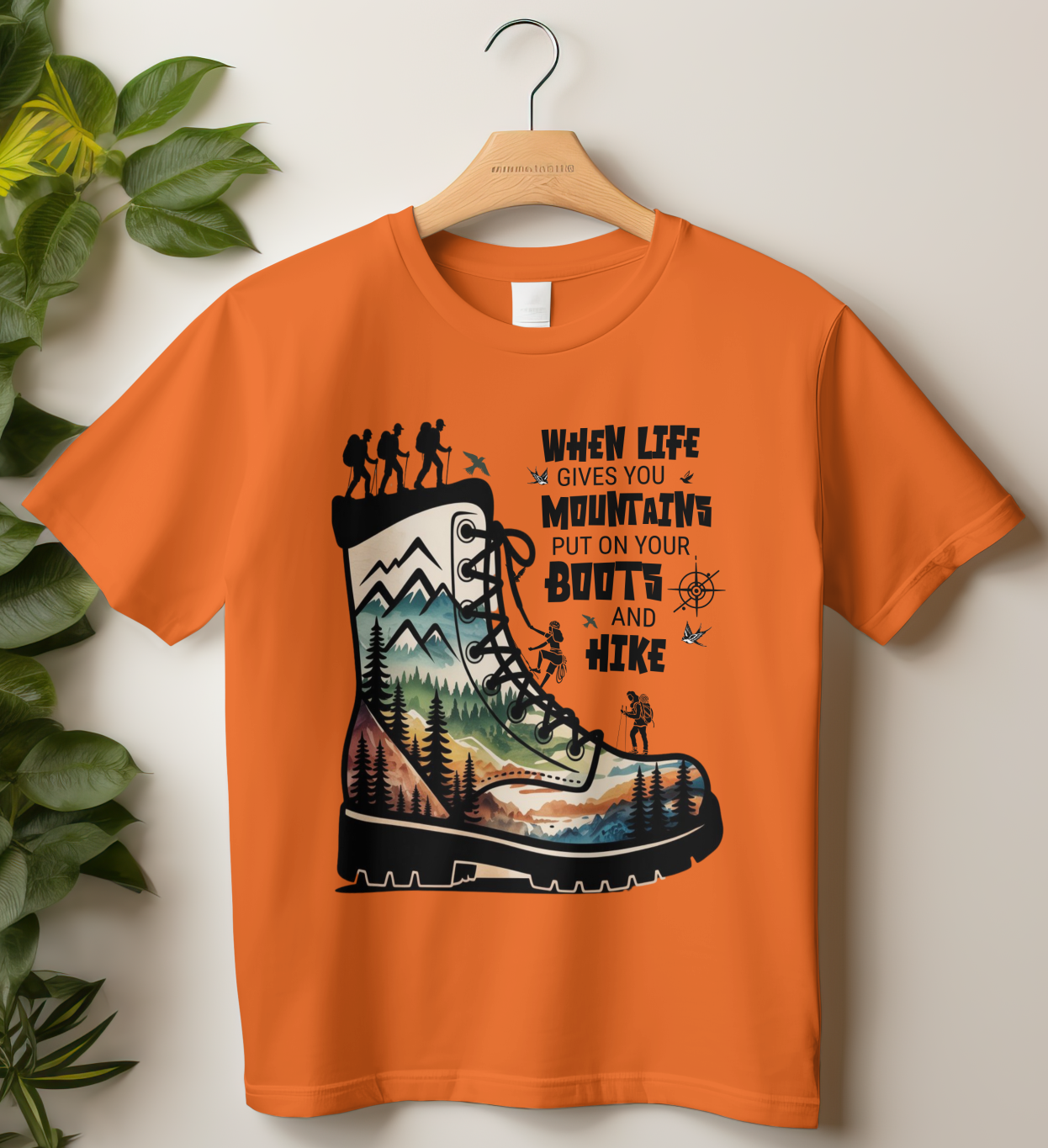 Travel Unisex Classic Crew T-Shirt (When Life Gives you Mountains)