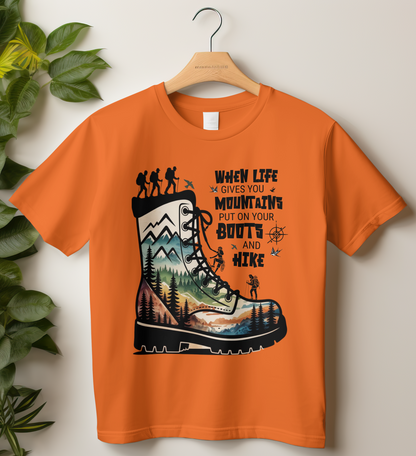 Travel Unisex Classic Crew T-Shirt (When Life Gives you Mountains)