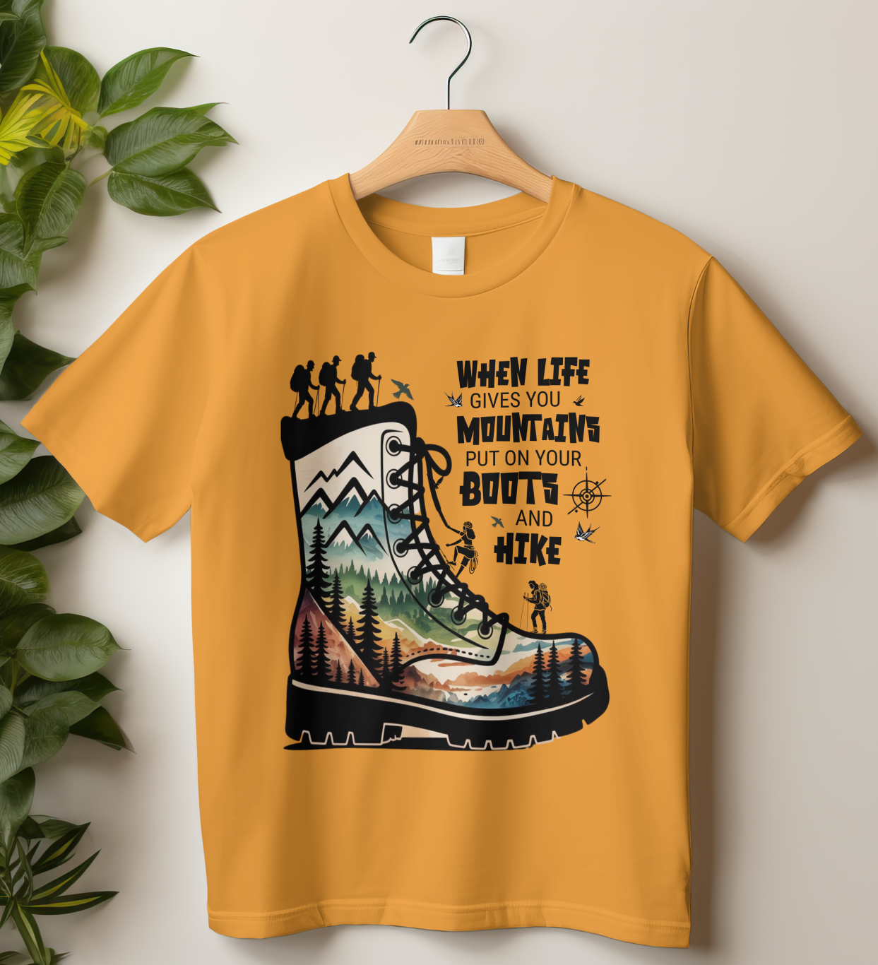 Travel Unisex Classic Crew T-Shirt (When Life Gives you Mountains)