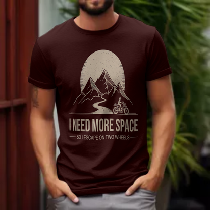 Travel Biker Unisex Classic Crew T-Shirt (I Need More Space)