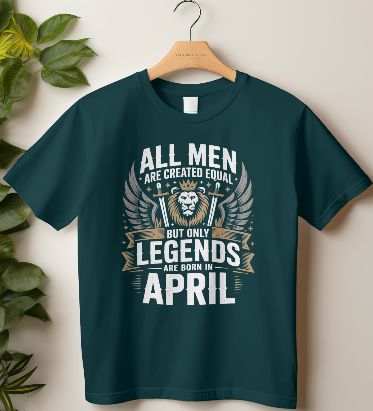 April Birthday Male Classic Crew T-Shirt (All Men Are Created Equal)
