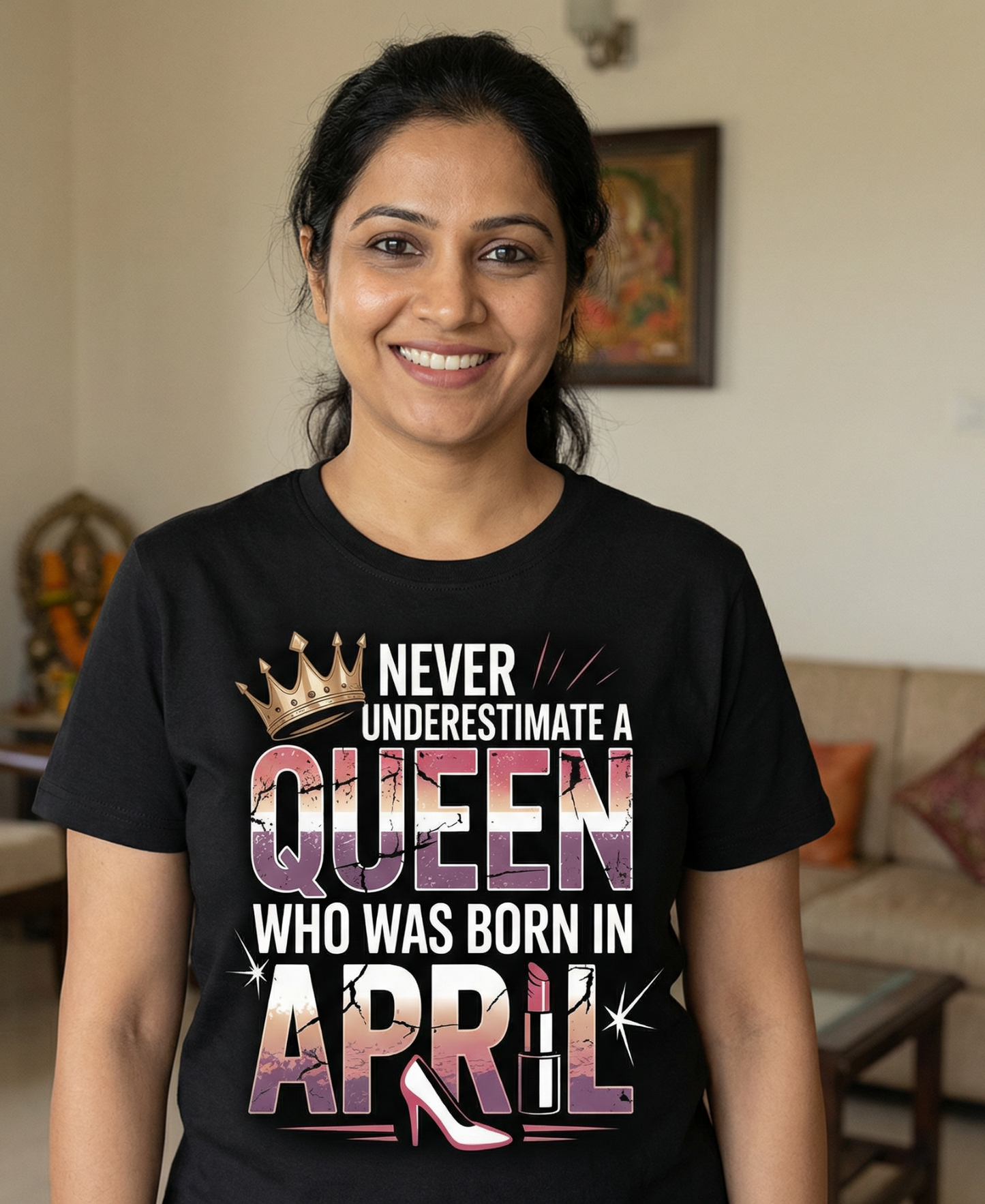 April Birthday Girl's Classic T-Shirt (Never Underestimate A Queen)