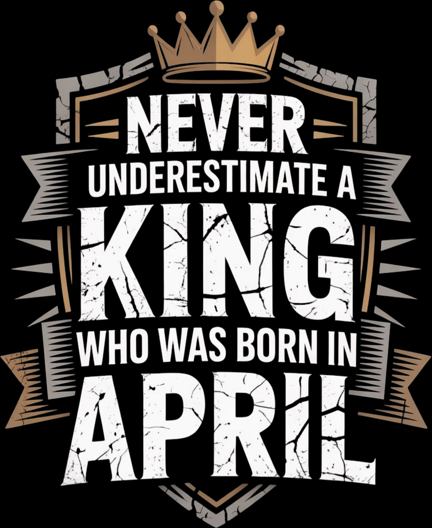 April Birthday Male Hoodie (Never Underestimate a King)