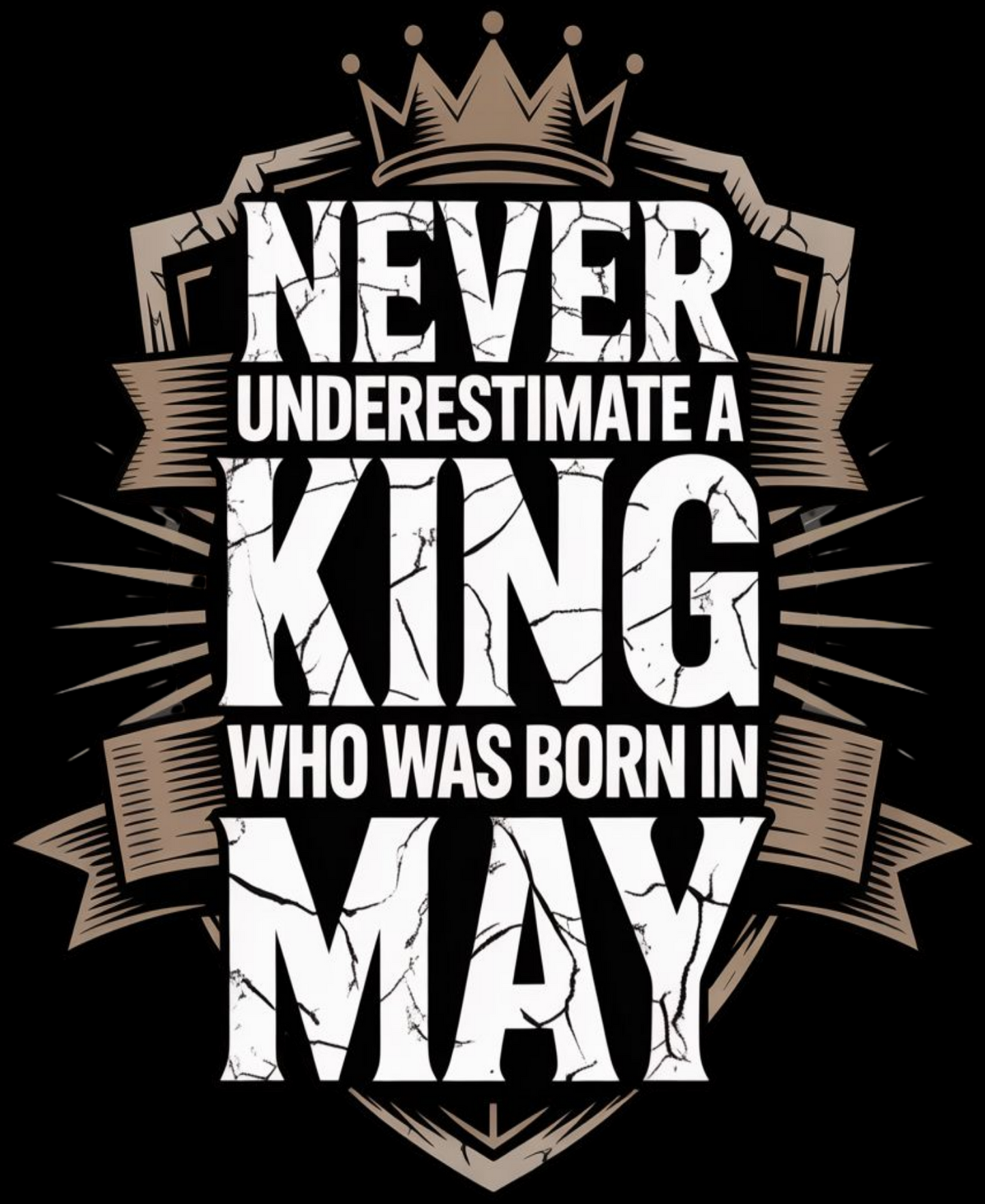 May Birthday Male Hoodie (Never Underestimate a King)
