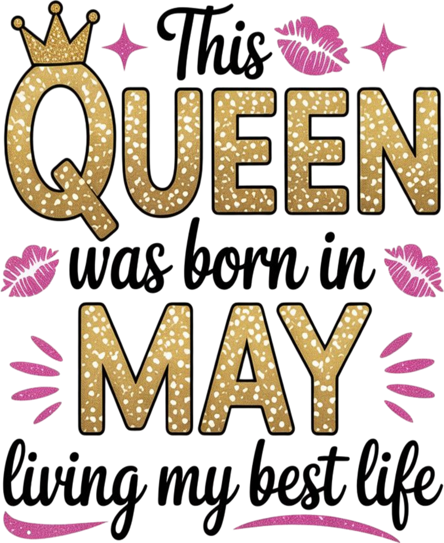 May Birthday Female Cropped Hoodie (This Queen was born in May)