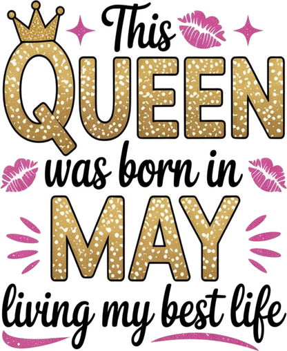 May Birthday Female Cropped Hoodie (This Queen was born in May)