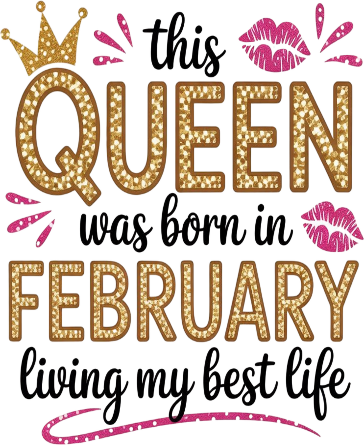 February Birthday Female Cropped Hoodie (This Queen was born in February)